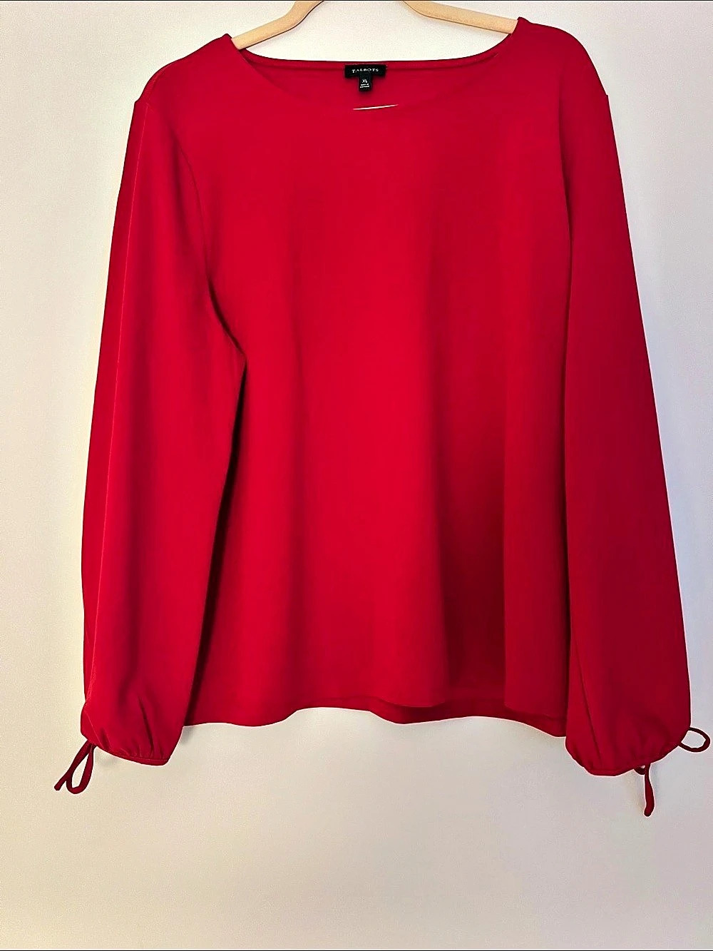Talbots Long Sleeve Blouse in Red Size XL Like New